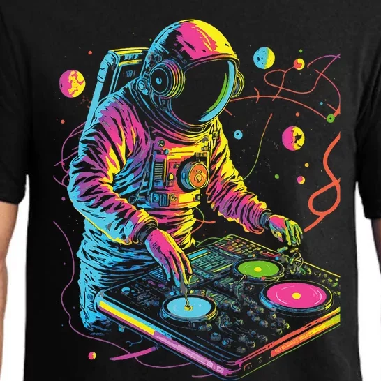 Astronaut Dj Djing In Space Edm Cool Graphic Pajama Set