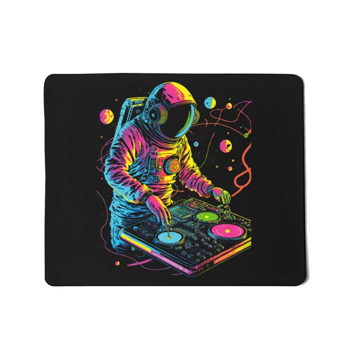 Astronaut Dj Djing In Space Edm Cool Graphic Mousepad