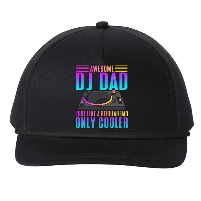 Awesome Dj Dad Funny Dj Music Snapback Five-Panel Rope Hat