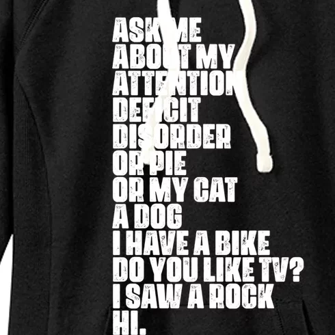 Attention Deficit Disorder Dyslexia Aspergers Spectrum Gift Women's Fleece Hoodie