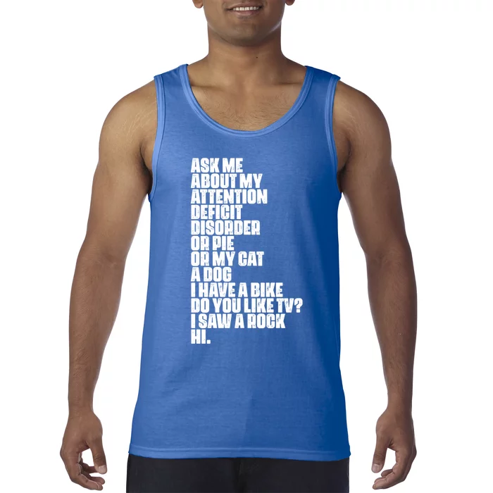 Attention Deficit Disorder Dyslexia Aspergers Spectrum Gift Tank Top