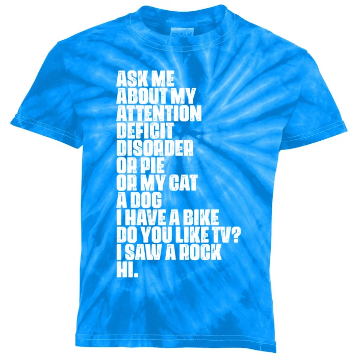 Attention Deficit Disorder Dyslexia Aspergers Spectrum Gift Kids Tie-Dye T-Shirt