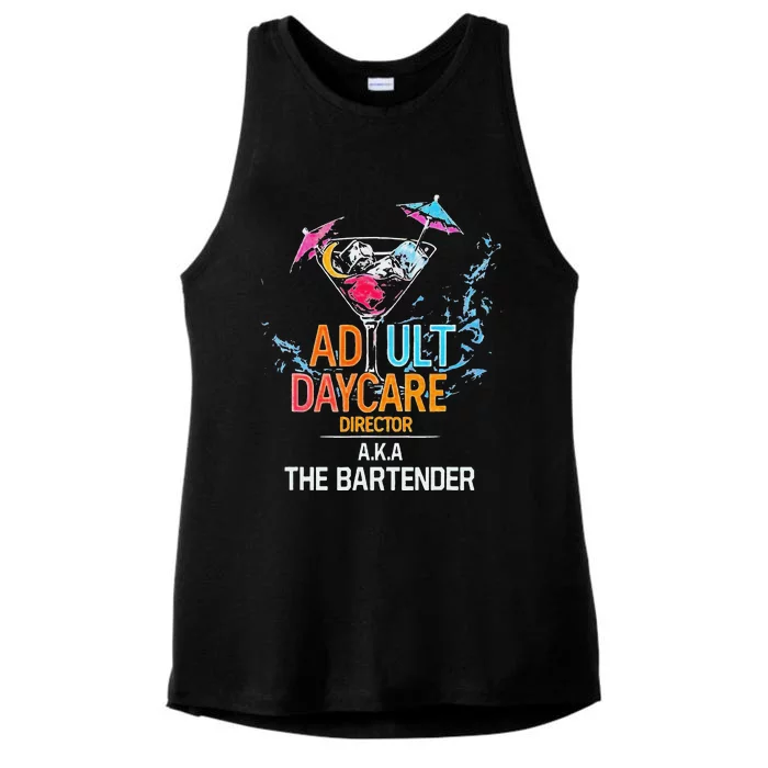 Adult Daycare Director Aka The Bartender Ladies Tri-Blend Wicking Tank