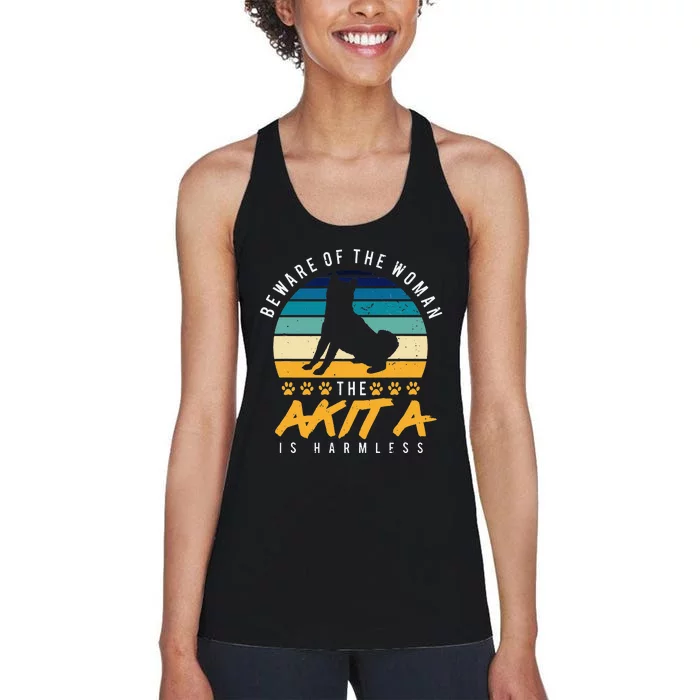 Akita Dog  Dog Mom Gift Akita Lover Women's Racerback Tank