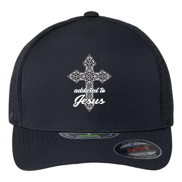 Addicted To Jesus Flexfit Unipanel Trucker Cap