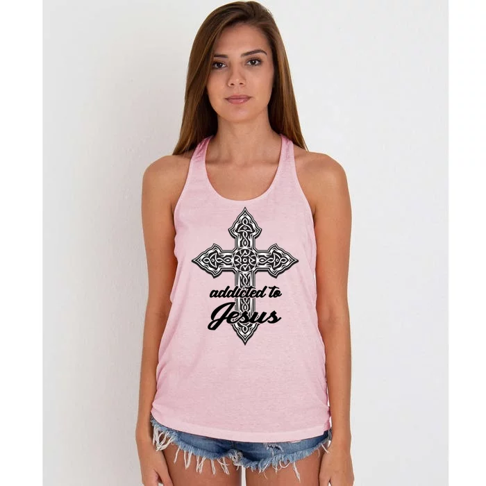 Addicted To Jesus Women's Knotted Racerback Tank