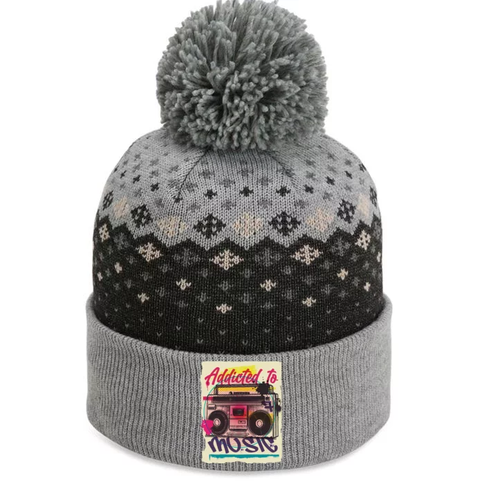 Addicted To Music The Baniff Cuffed Pom Beanie