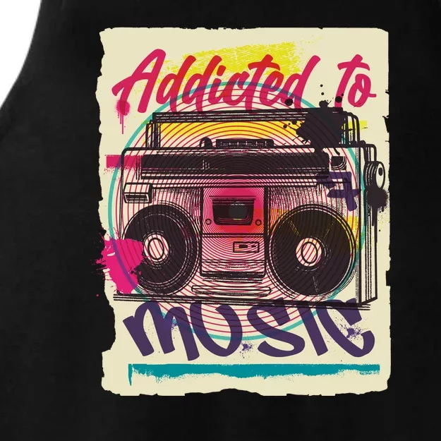 Addicted To Music Ladies Tri-Blend Wicking Tank