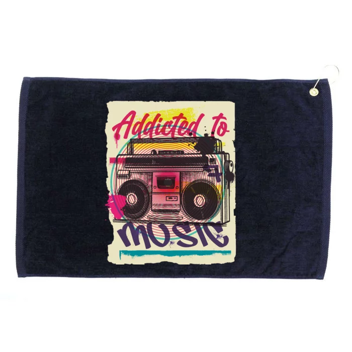 Addicted To Music Grommeted Golf Towel