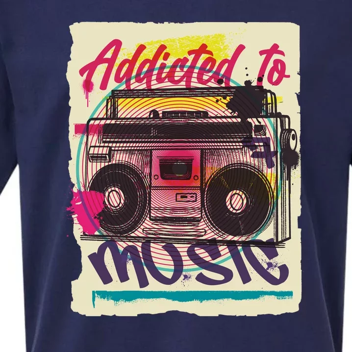 Addicted To Music Sueded Cloud Jersey T-Shirt