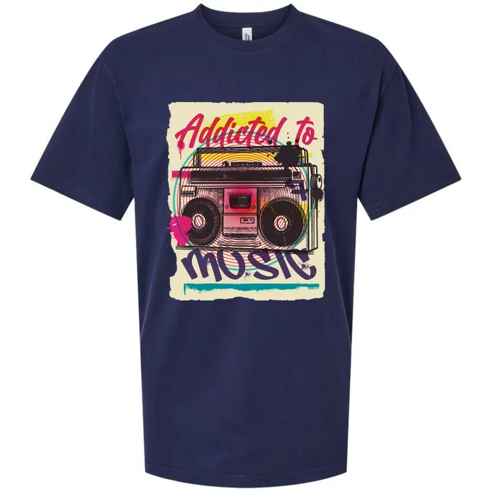 Addicted To Music Sueded Cloud Jersey T-Shirt