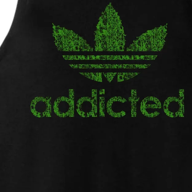 Addicted Weed Logo Ladies Tri-Blend Wicking Tank