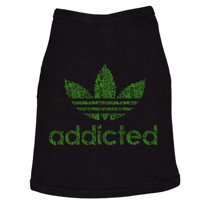 Addicted Weed Logo Doggie Tank