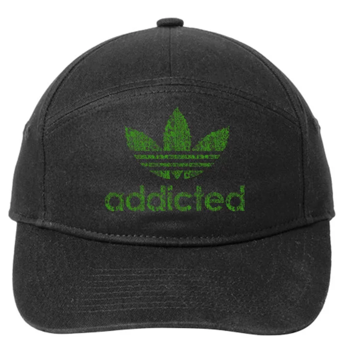 Addicted Weed Logo 7-Panel Snapback Hat