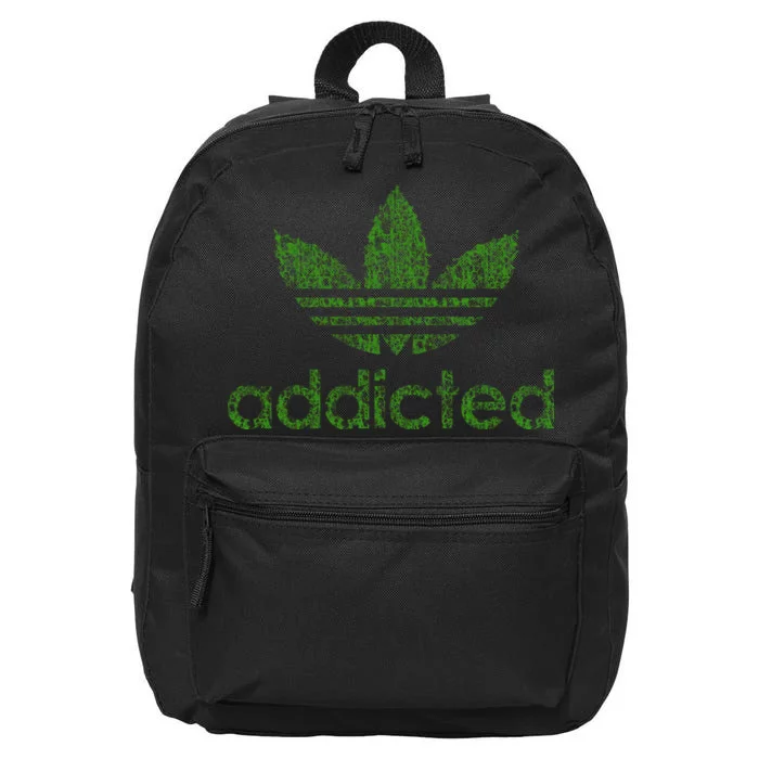 Addicted Weed Logo 16 in Basic Backpack