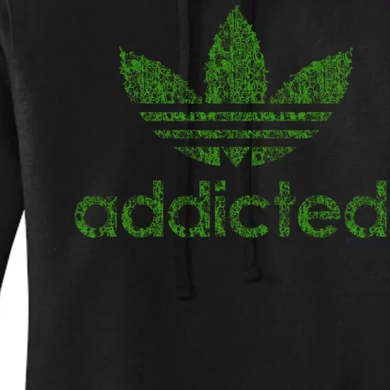 Addicted Weed Logo Women's Pullover Hoodie