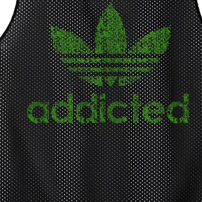 Addicted Weed Logo Mesh Reversible Basketball Jersey Tank