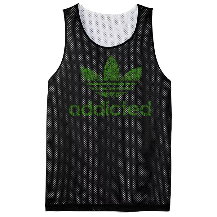 Addicted Weed Logo Mesh Reversible Basketball Jersey Tank