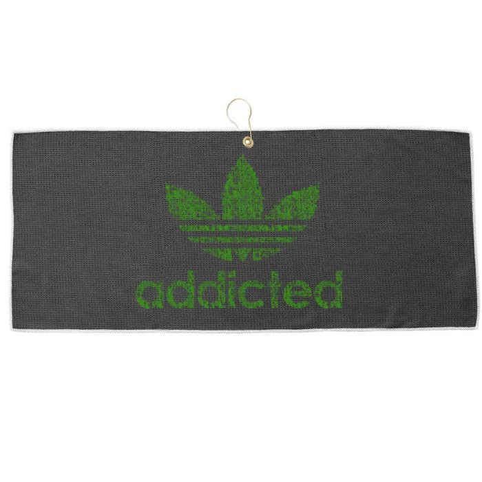 Addicted Weed Logo Large Microfiber Waffle Golf Towel