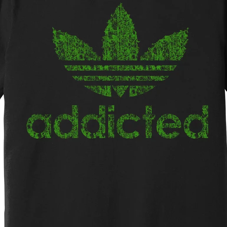 Addicted Weed Logo Premium T-Shirt