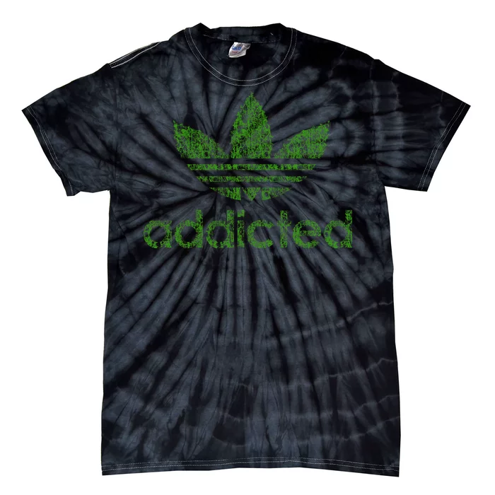 Addicted Weed Logo Tie-Dye T-Shirt