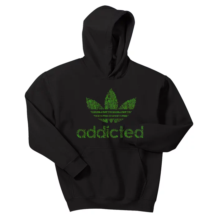 Addicted Weed Logo Kids Hoodie