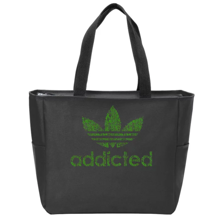 Addicted Weed Logo Zip Tote Bag