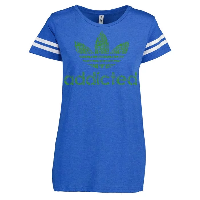 Addicted Weed Logo Enza Ladies Jersey Football T-Shirt