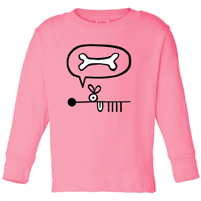 Abstract Dog Expresses Innermost Desire Toddler Long Sleeve Shirt