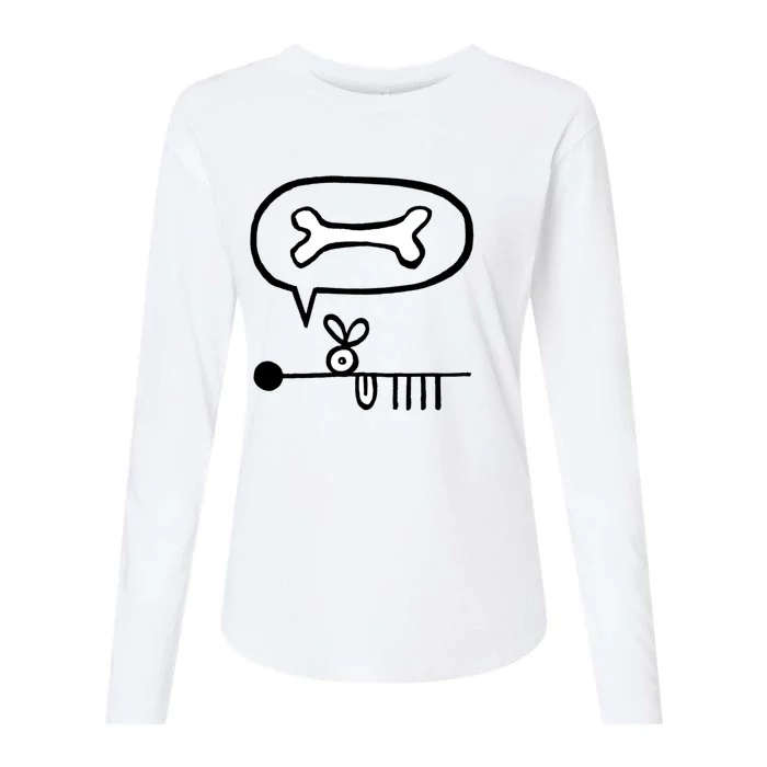 Abstract Dog Expresses Innermost Desire Womens Cotton Relaxed Long Sleeve T-Shirt