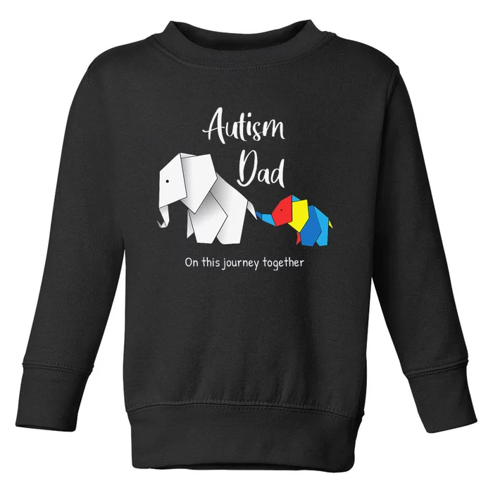 Autism Dad Elephant Autism Awareness Toddler Sweatshirt