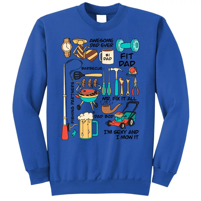 Awesome Dad Ever Fishing Partners Tall Sweatshirt