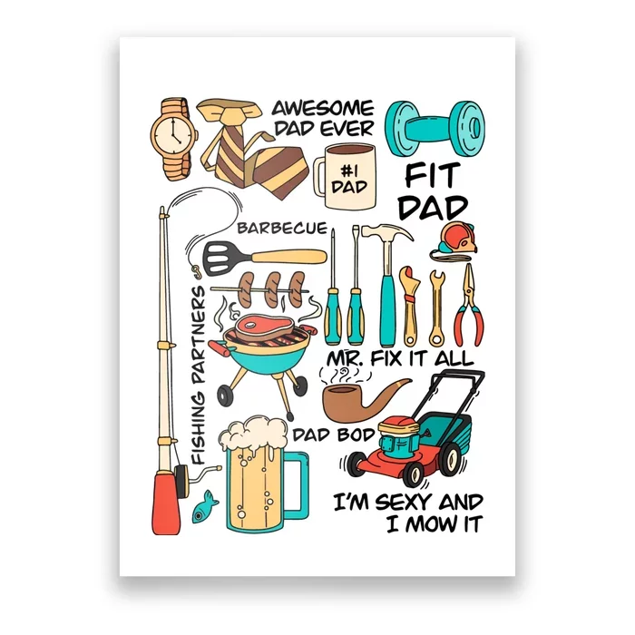 Awesome Dad Ever Fishing Partners Poster