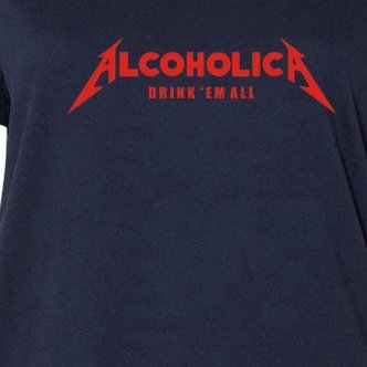 Alcoholica Drink 'Em All Women's V-Neck Plus Size T-Shirt