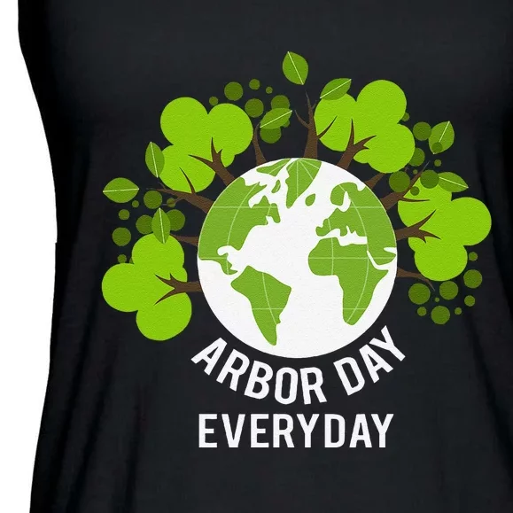 Arbor Day Everyday Earth Planet Anniversary Ladies Essential Flowy Tank