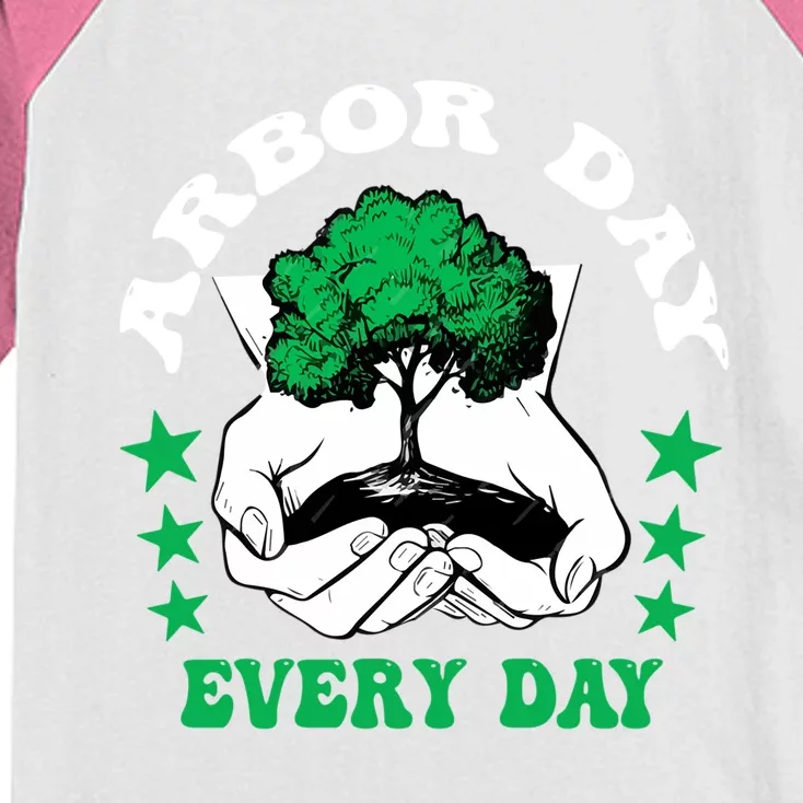 Arbor Day Earth Day Trees Kids Colorblock Raglan Jersey