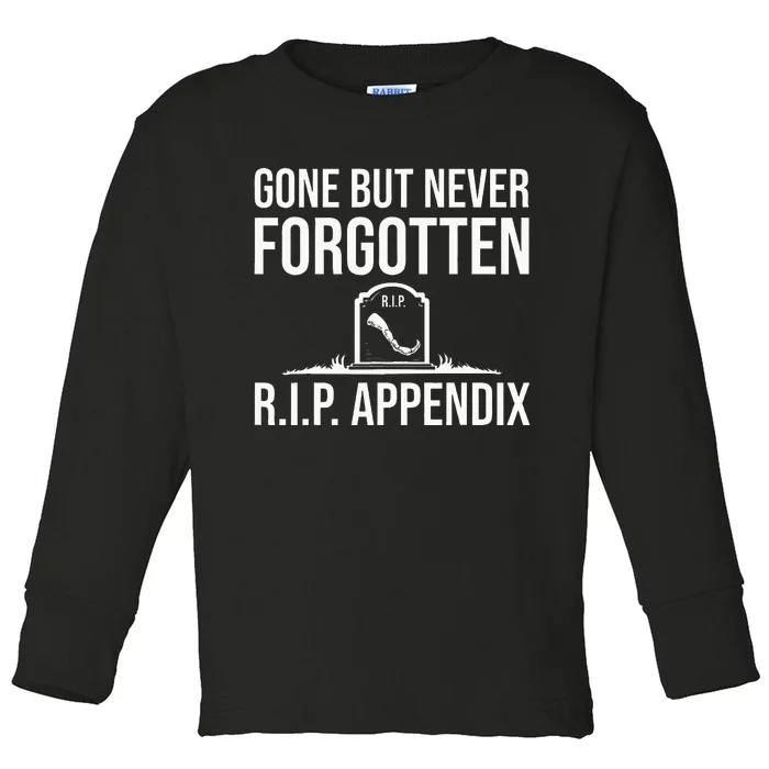 Appendix Designs For Women Post Appendectomy Lover Toddler Long Sleeve Shirt