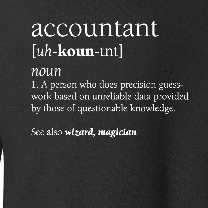 Accountant Definition Funny Accounting Gift TShirt Toddler Sweatshirt