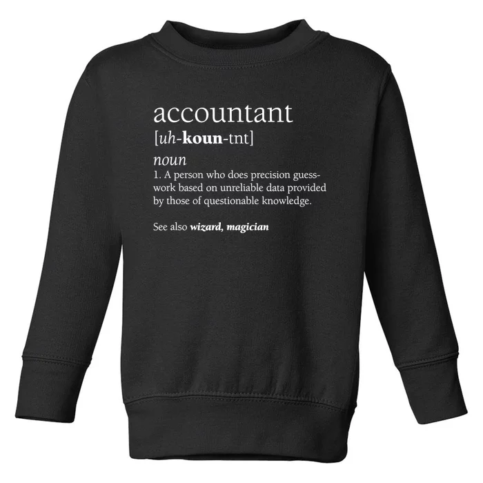 Accountant Definition Funny Accounting Gift TShirt Toddler Sweatshirt