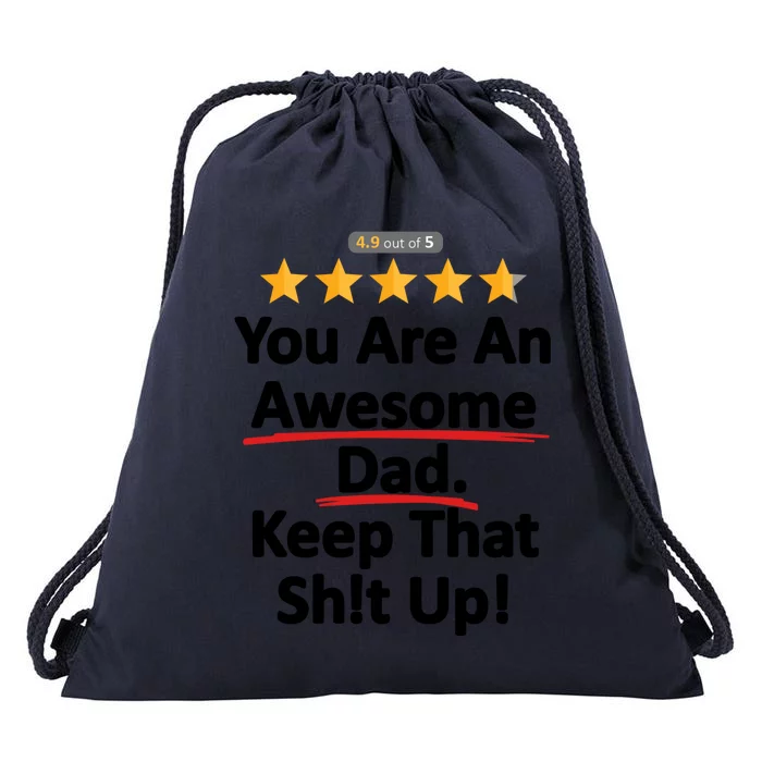 Awesome Dad Funny Gift Idea For Dad Drawstring Bag