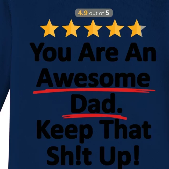 Awesome Dad Funny Gift Idea For Dad Baby Long Sleeve Bodysuit