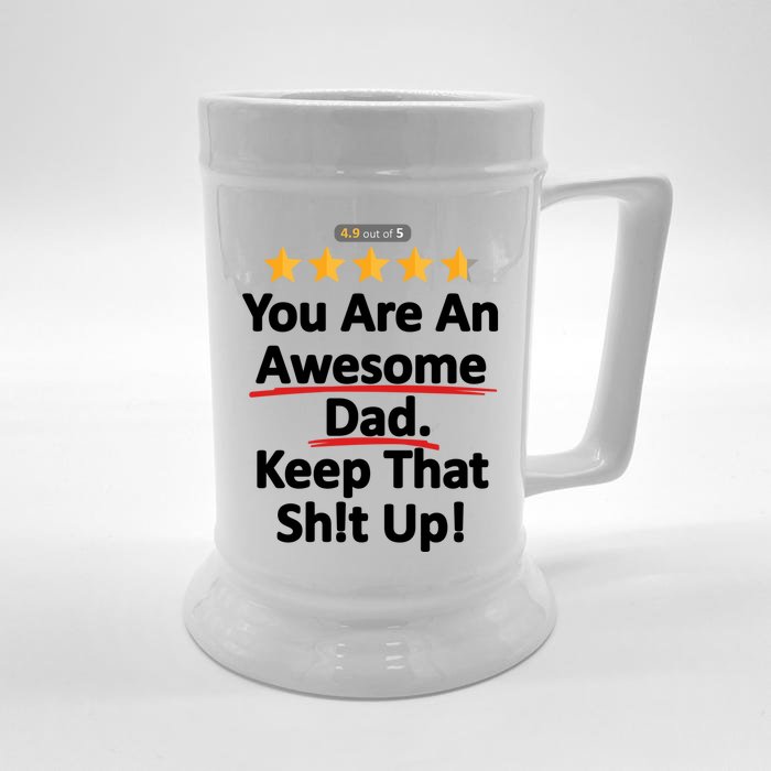 Awesome Dad Funny Gift Idea For Dad Front & Back Beer Stein