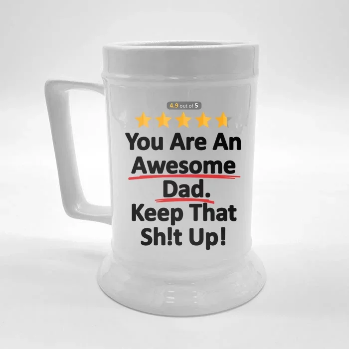 Awesome Dad Funny Gift Idea For Dad Front & Back Beer Stein