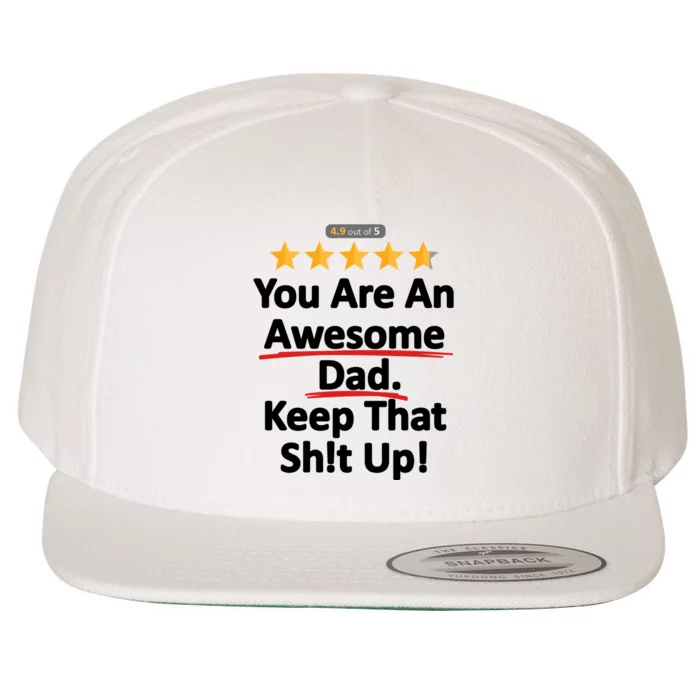 Awesome Dad Funny Gift Idea For Dad Wool Snapback Cap