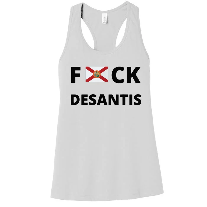 Anti Desantis Florida Ron Must Gone Anti Ron Desantis 2024 Women's Racerback Tank