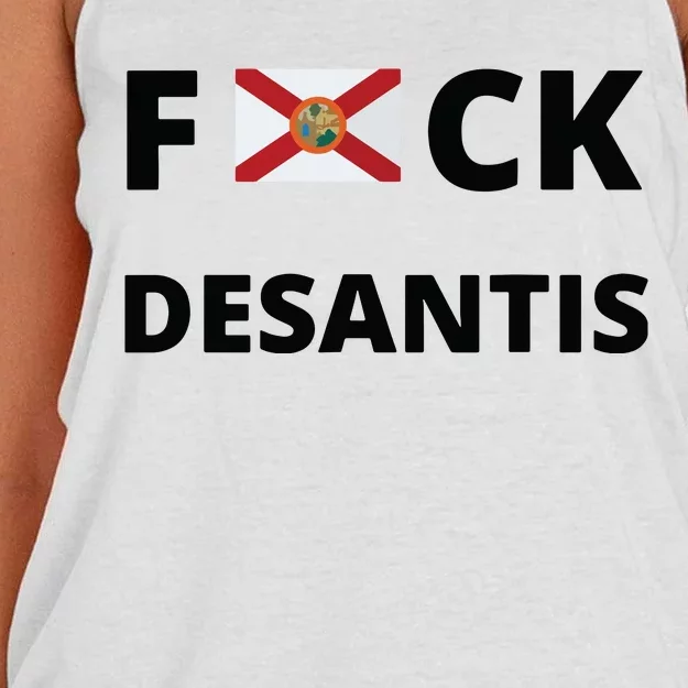 Anti Desantis Florida Ron Must Gone Anti Ron Desantis 2024 Women's Knotted Racerback Tank