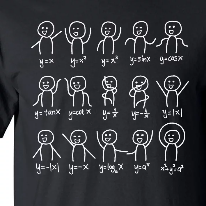 Algebra Dance Funny Graph Figures Math Equation Tall T-Shirt