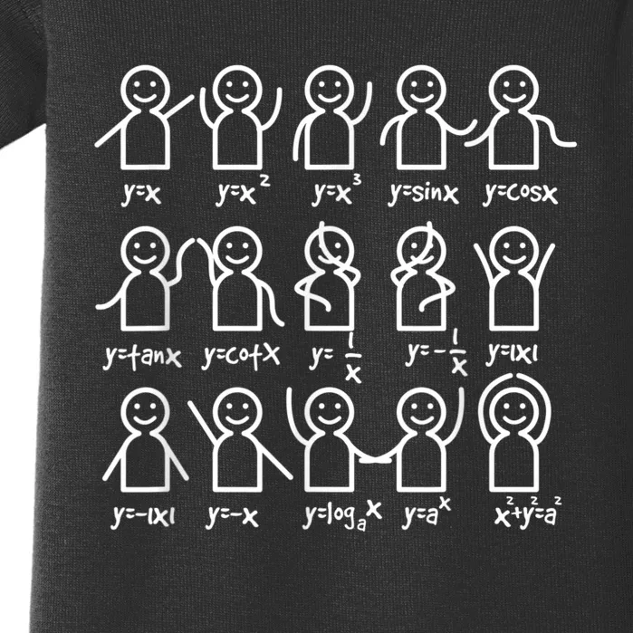 Algebra Dance Funny Graph Figures Math Equation Baby Bodysuit