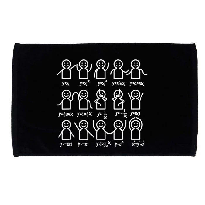 Algebra Dance Funny Graph Figures Math Equation Microfiber Hand Towel