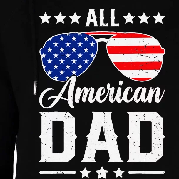 Allamerican Dad Funny Patriotic 4th Of July Womens Funnel Neck Pullover Hood